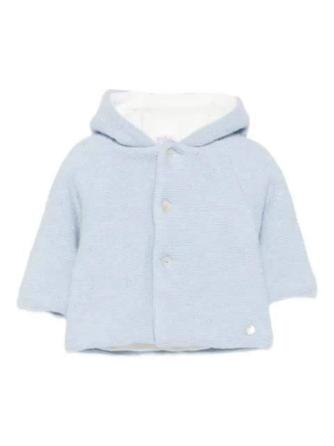 Paz Rodriguez hooded button-front jacket