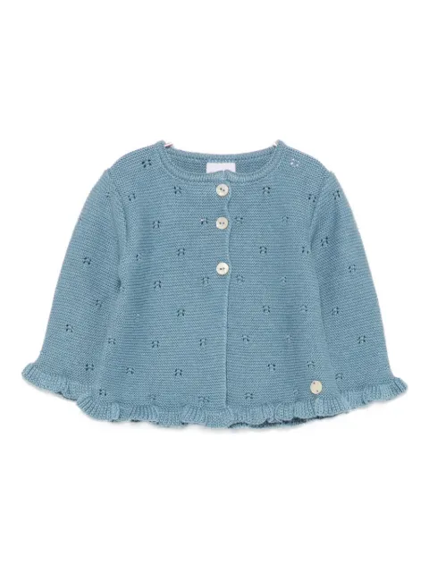 Paz Rodriguez cardigan volanté à détails d’œillets