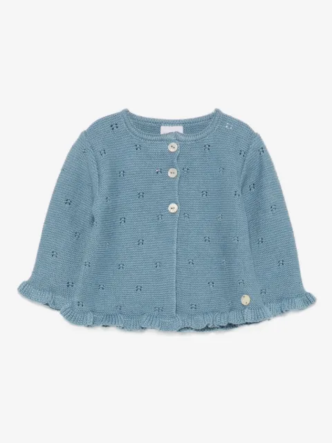 Paz Rodriguez ruffled eyelet-detail cardigan
