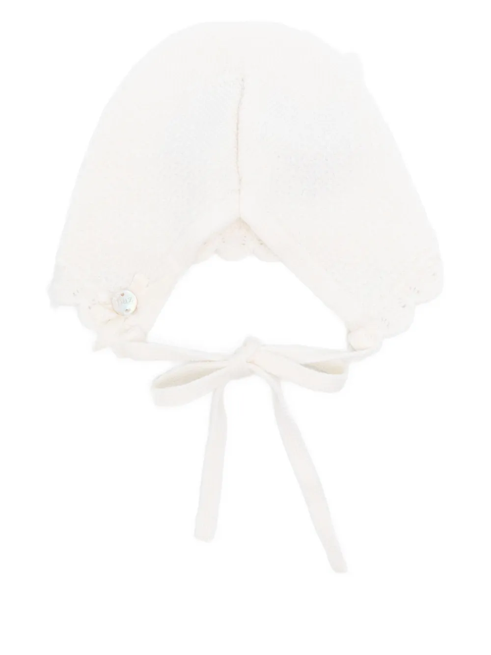 Paz Rodriguez scalloped-edge bonnet | White | Image 1