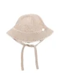 Paz Rodriguez knitted-lace sun hat - Brown