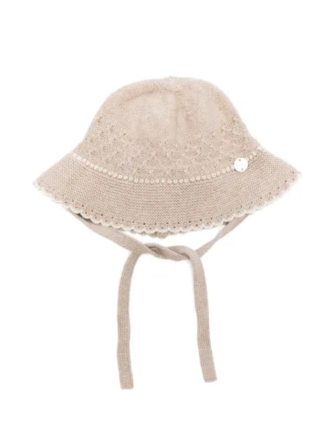 Paz Rodriguez knitted-lace sun hat