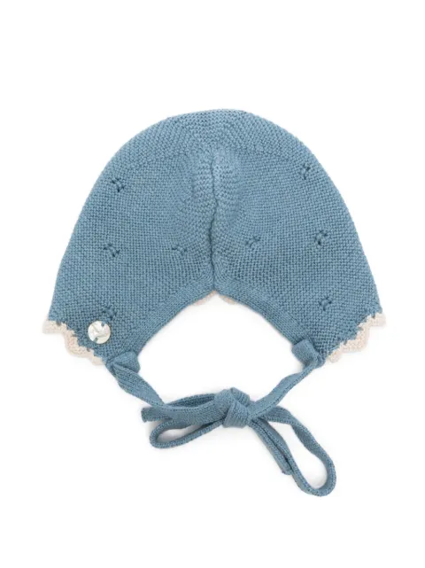Paz Rodriguez eyelet-scalloped bonnet