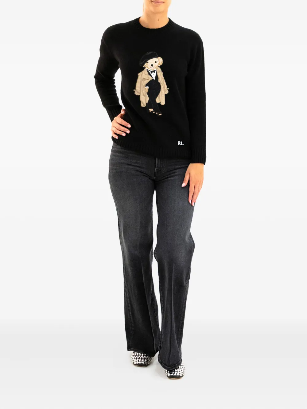 Polo Ralph Lauren bear-embellished crew-neck sweater | Knitted Sweaters | Image 2
