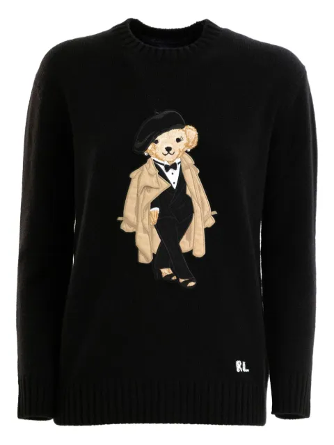 Polo Ralph Lauren bear-embellished crew-neck sweater