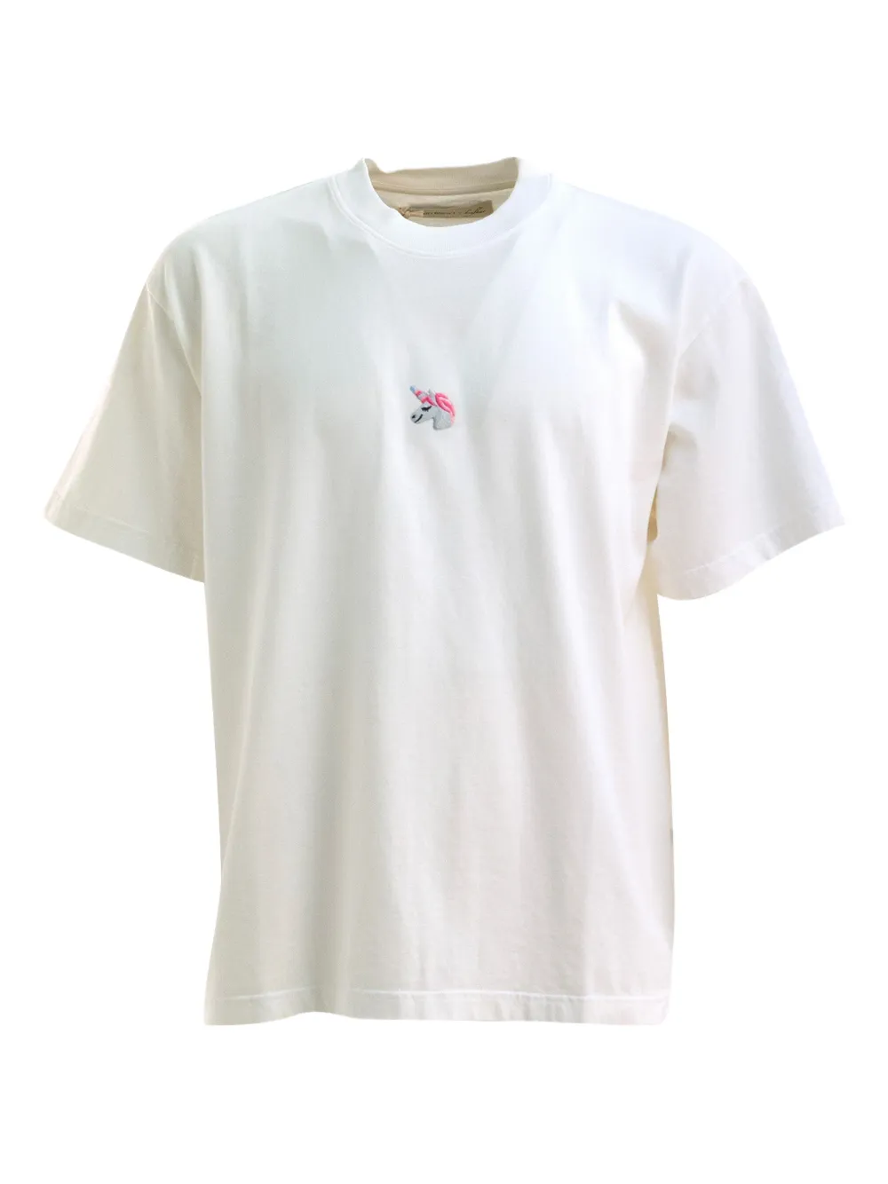Alberto Bresci Embroidered-unicorn T-shirt In White