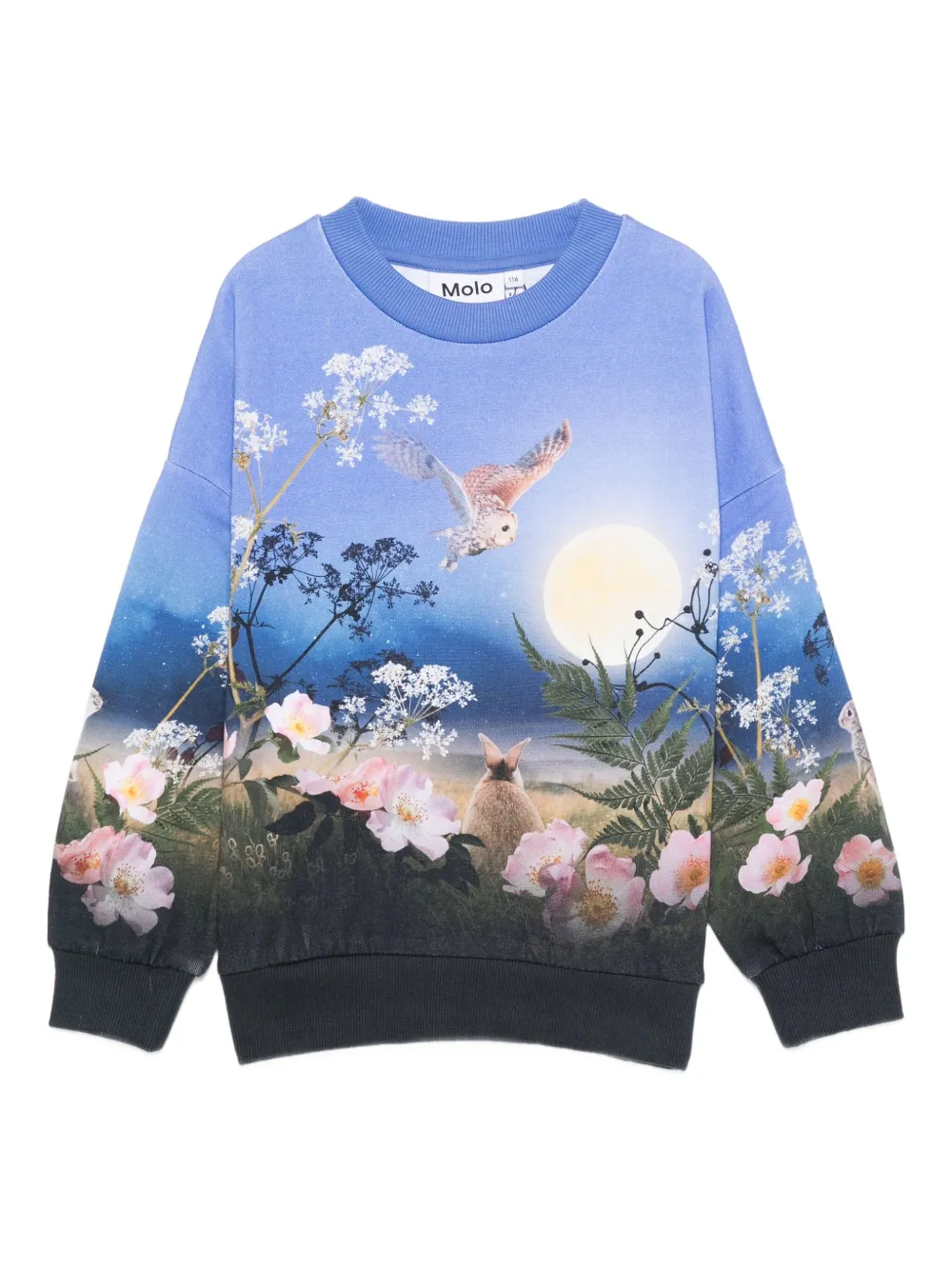 Molo all-over print long-sleeves sweatshirt Blauw