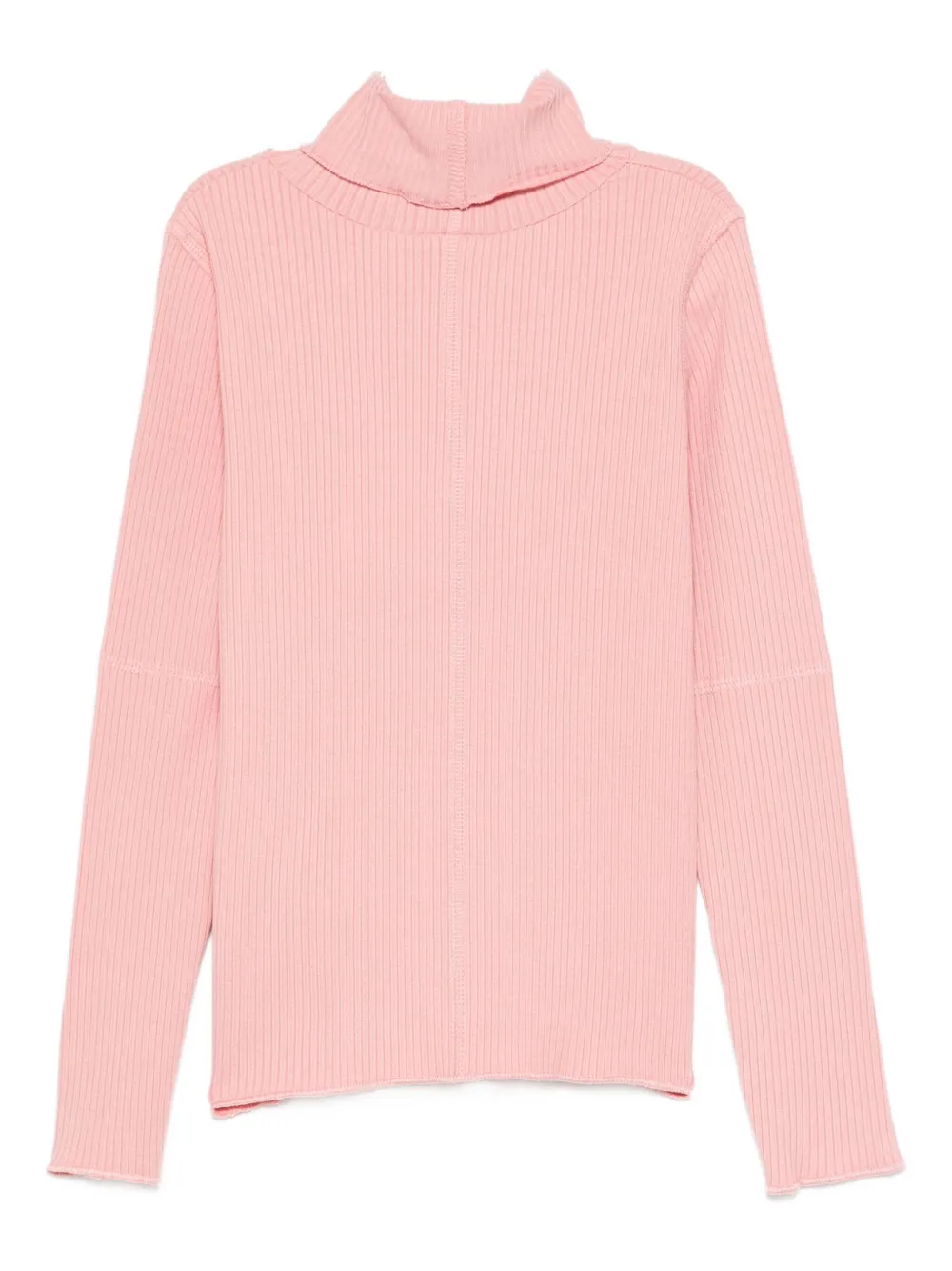 Molo Geribbelde top met col Roze