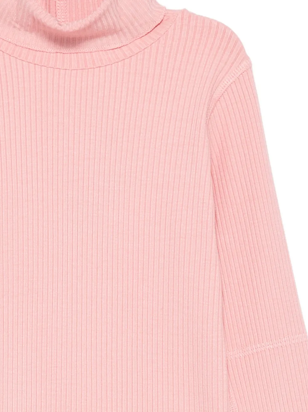 Molo Geribbelde top met col Roze
