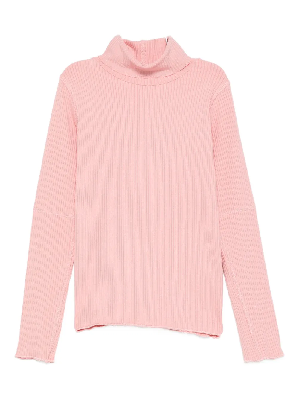 Molo Ribbed Turtleneck Top In Pink