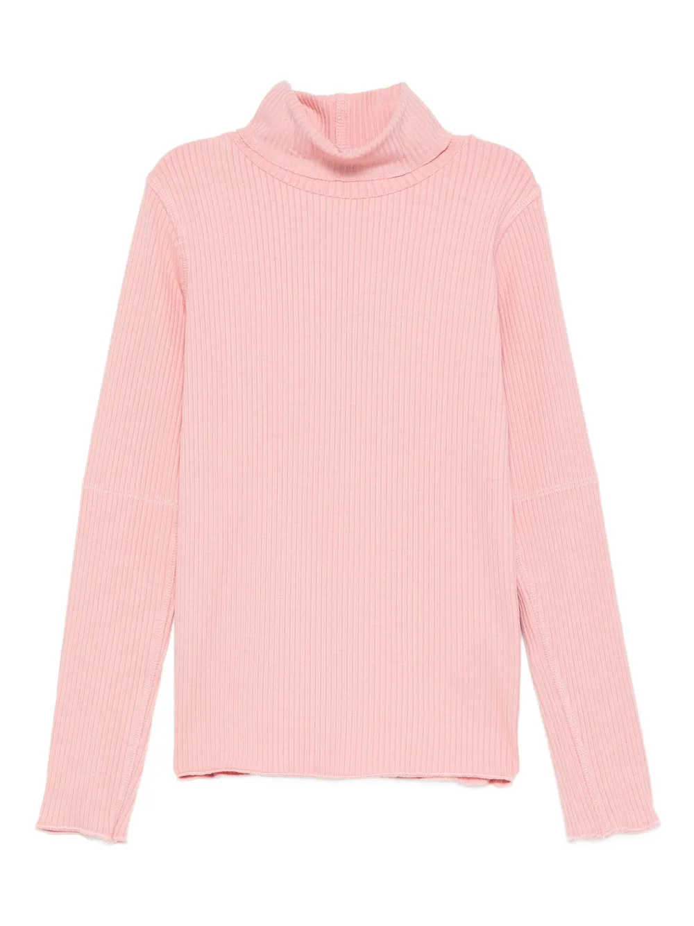 Molo Geribbelde top met col Roze
