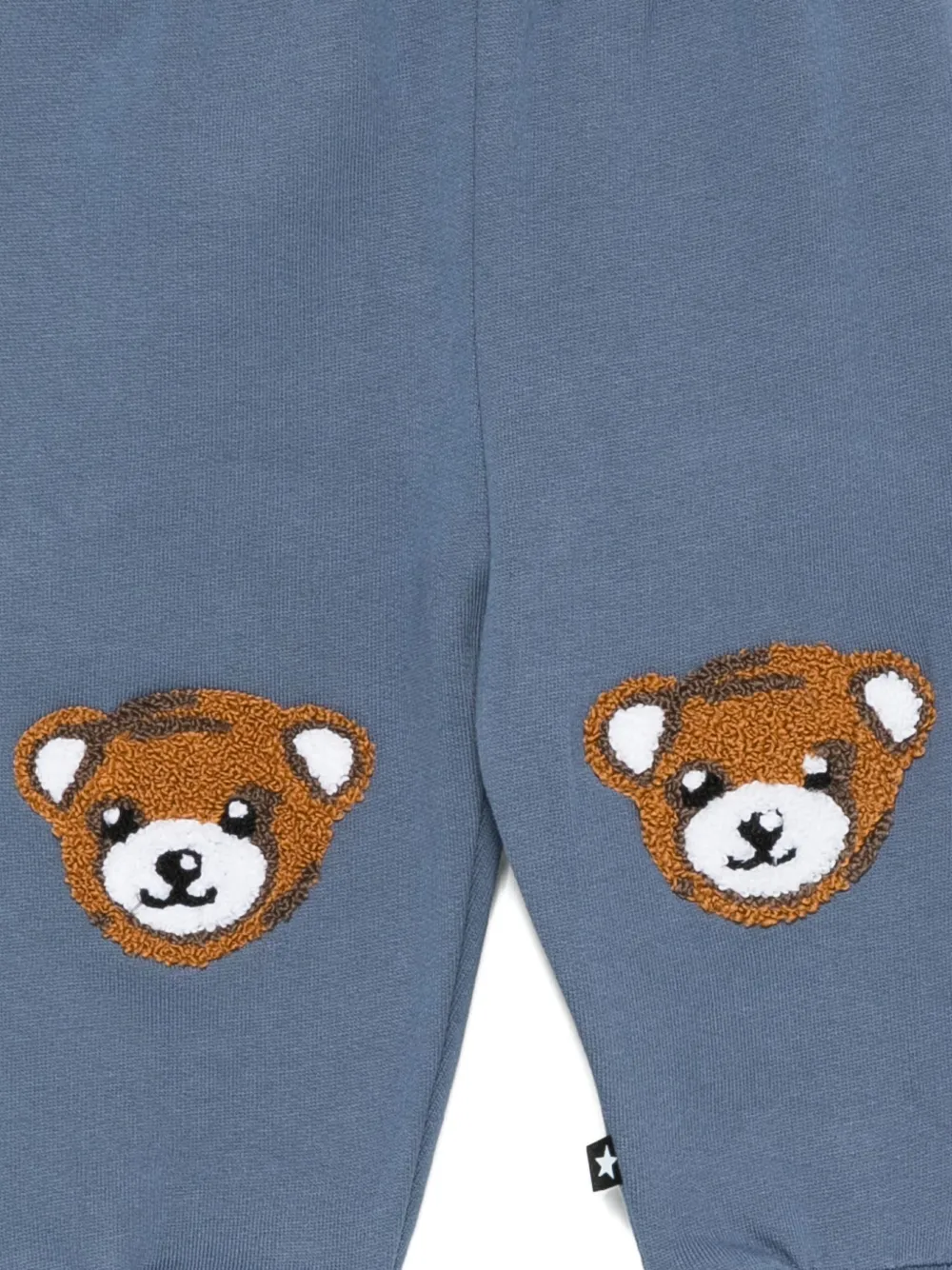 Molo Joggingbroek met geborduurde teddybeer Blauw
