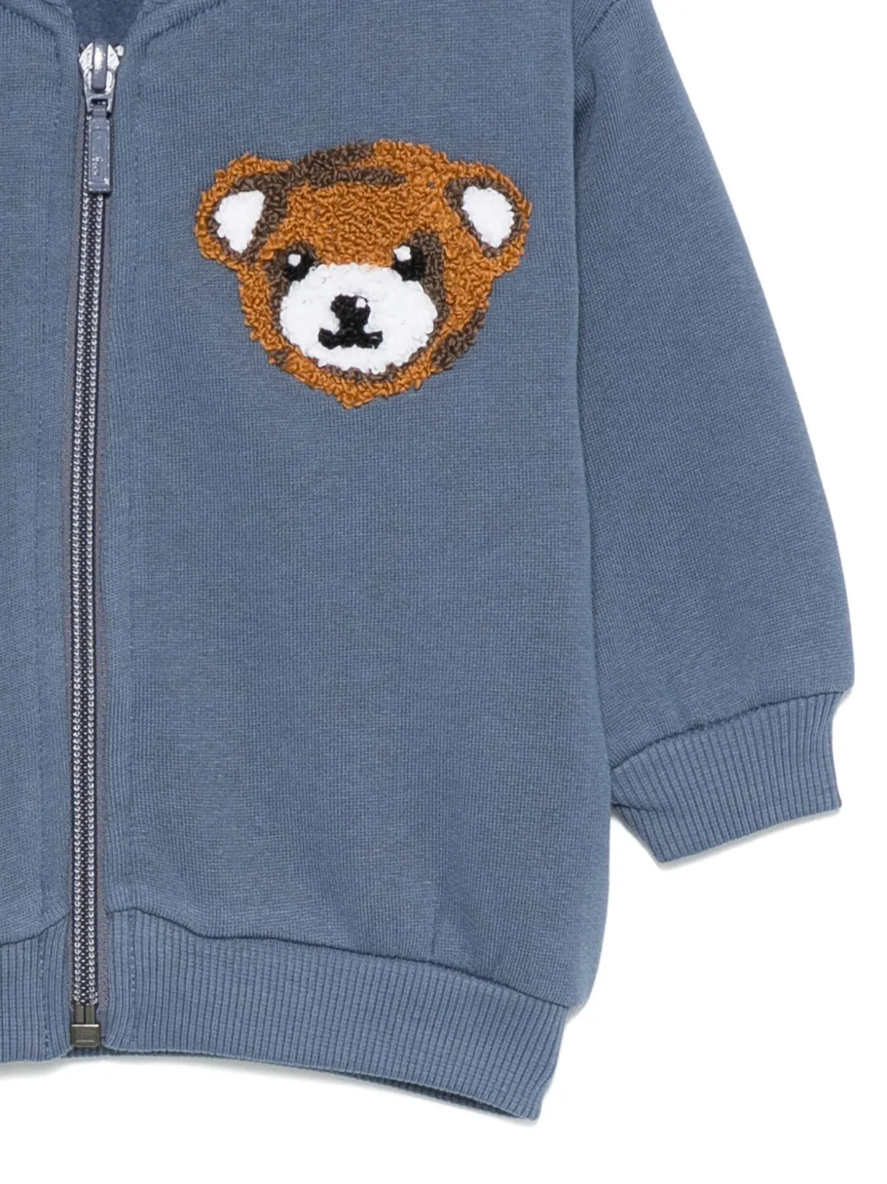 Molo Jack met geborduurde teddybeer en rits Blauw