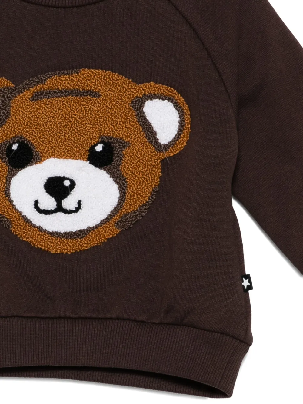 Molo Sweater met geborduurde teddybeer Bruin