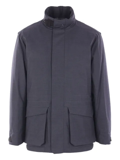 Sease high-neck flap-pocket jacket