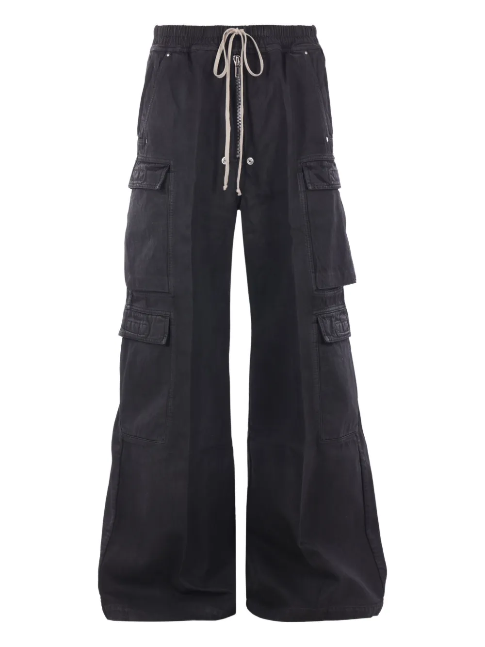 Rick Owens DRKSHDW drawstring wide-leg cargo trousers Zwart