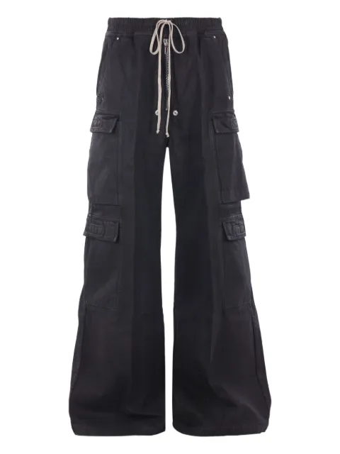 Rick Owens DRKSHDW drawstring wide-leg cargo trousers