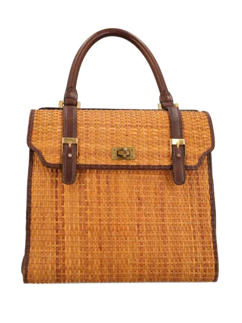 Vintage wicker tote bag