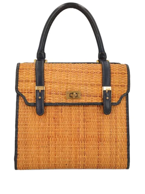 Vintage wicker tote bag