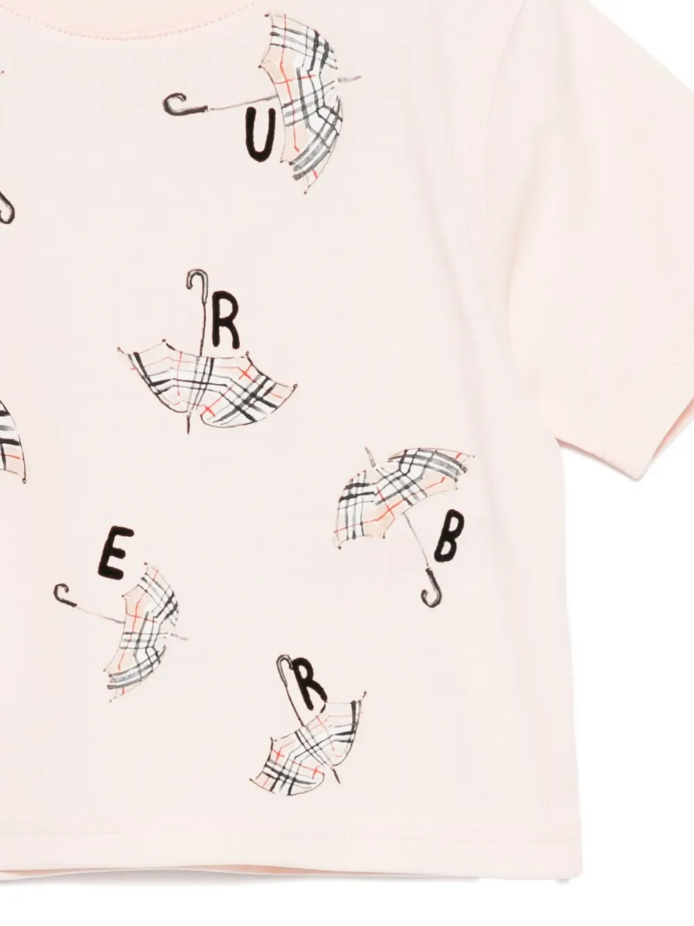 Burberry Kids umbrella print cotton top Roze