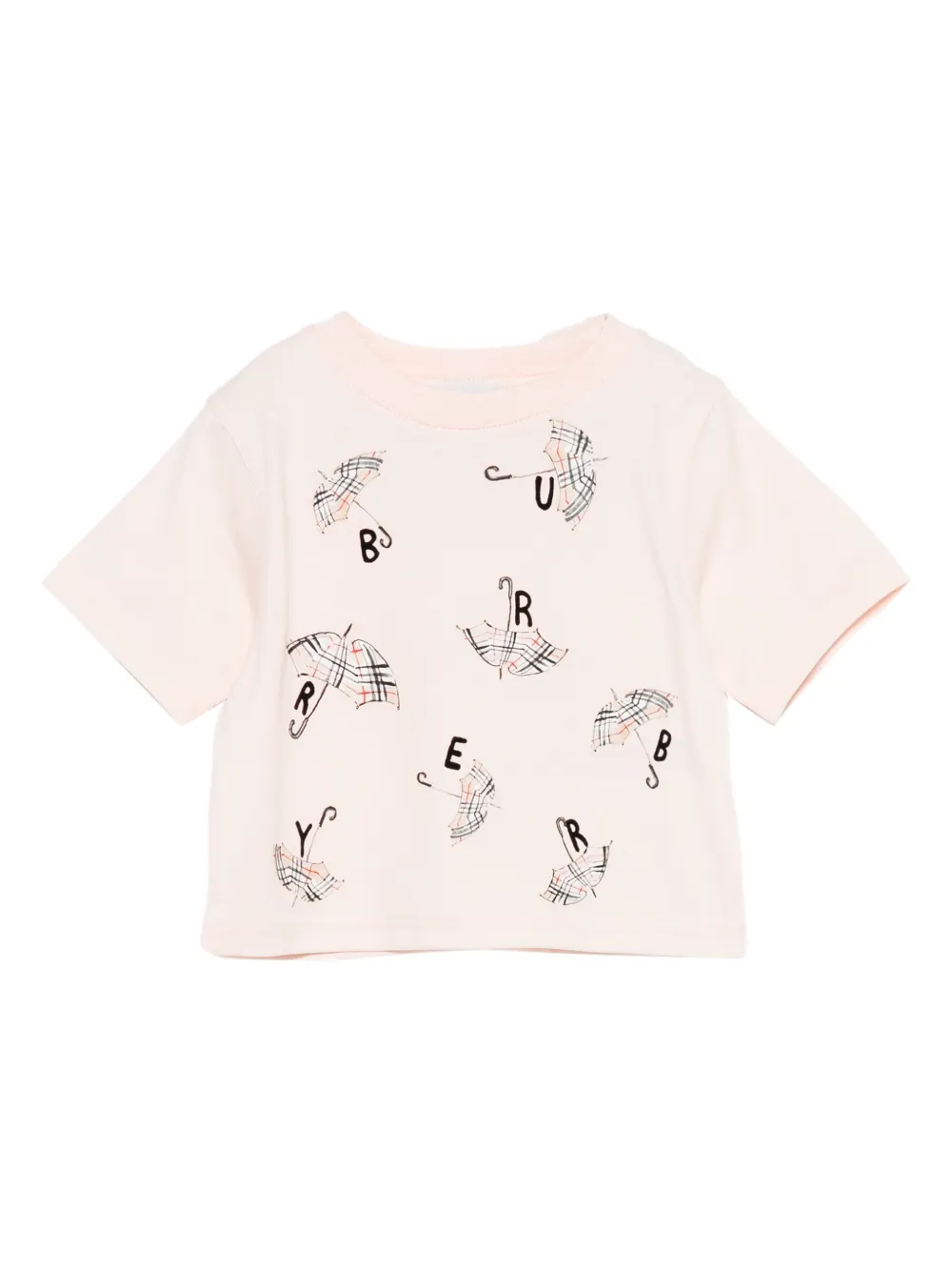 Burberry Kids Katoenen top met print Roze
