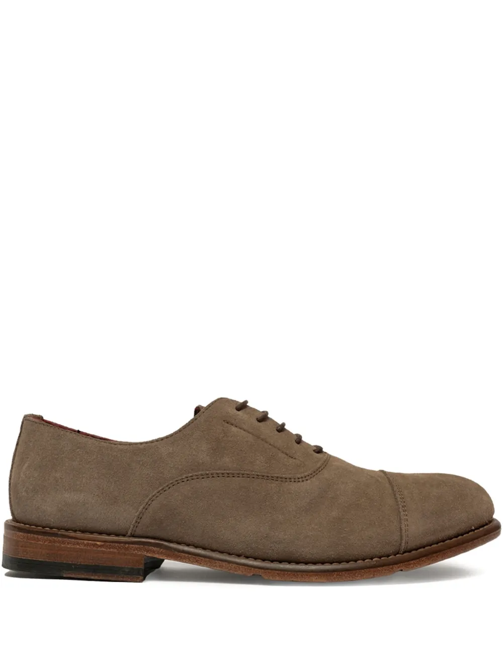 Sommet Lace-up Cap-toe Oxford Shoes In Brown