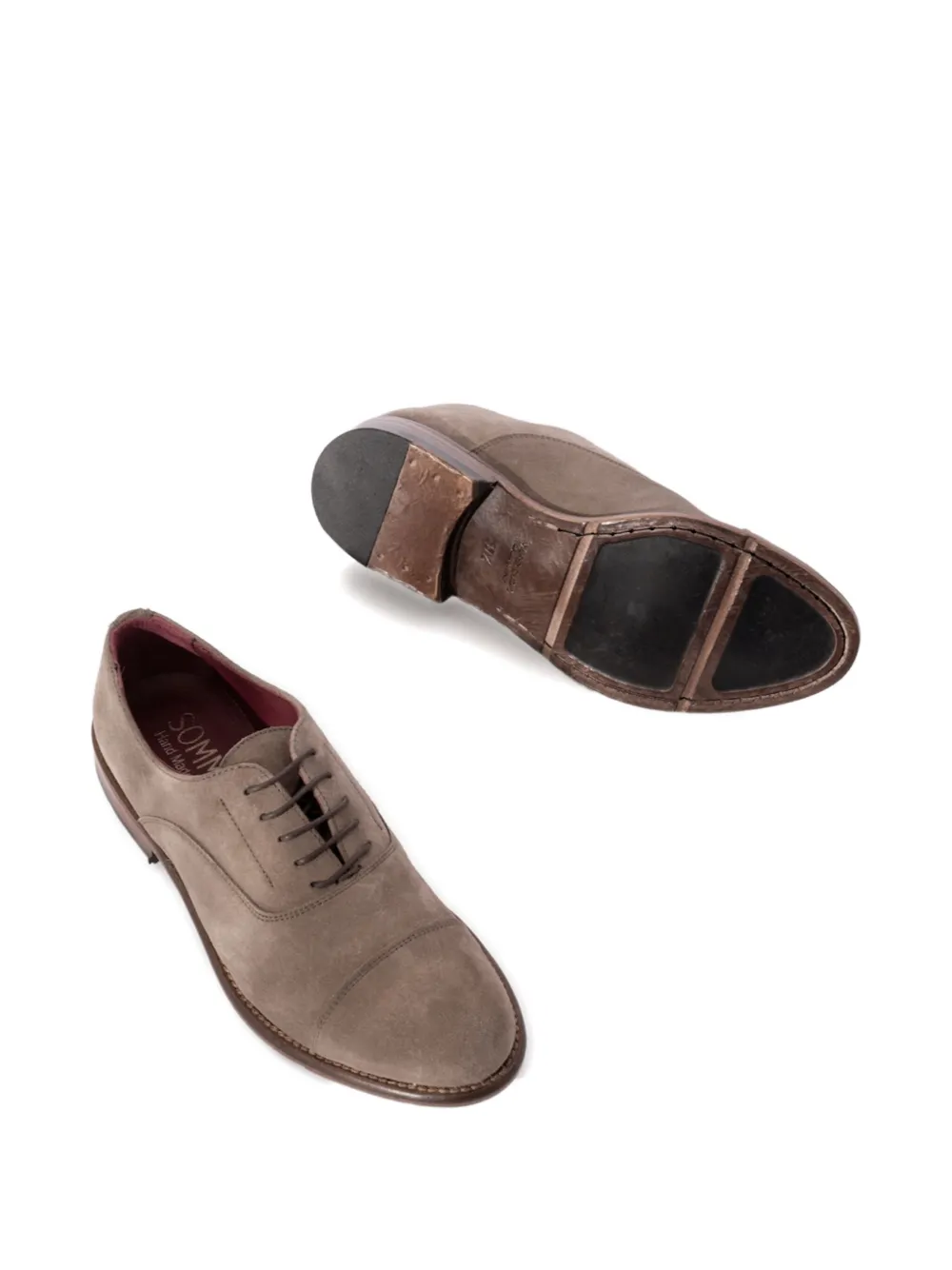 Sommet Lace-up Cap-toe Oxford Shoes In Brown