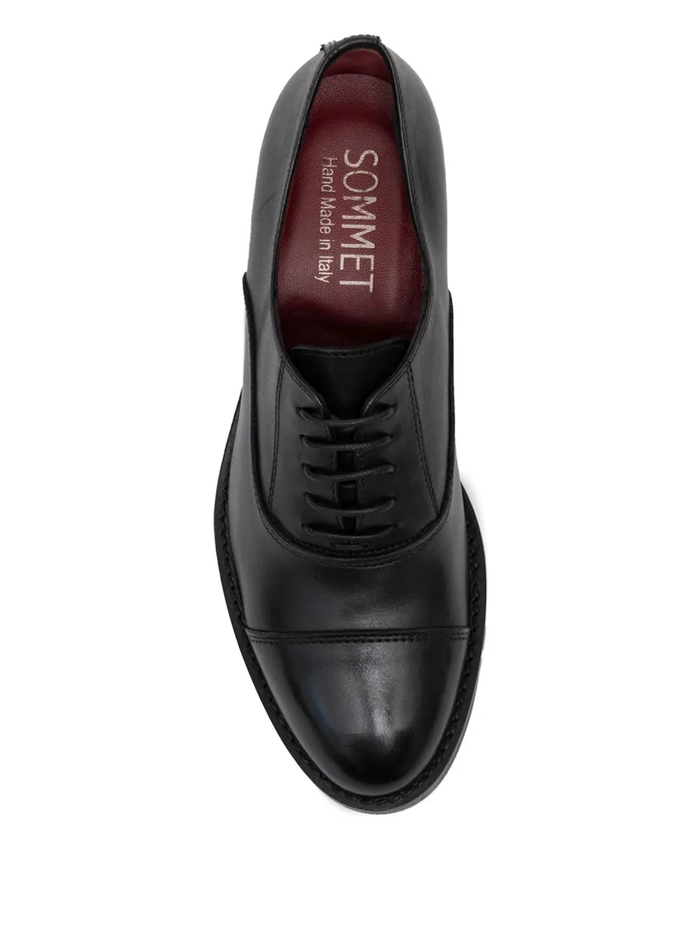 Sommet Lace-up Block-heel Oxford Shoes In Black