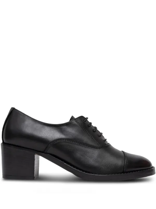 SOMMET lace-up block-heel Oxford Shoes Black FARFETCH IN