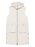 Emporio Armani Kids hooded sleeveless padded coat - Neutrals