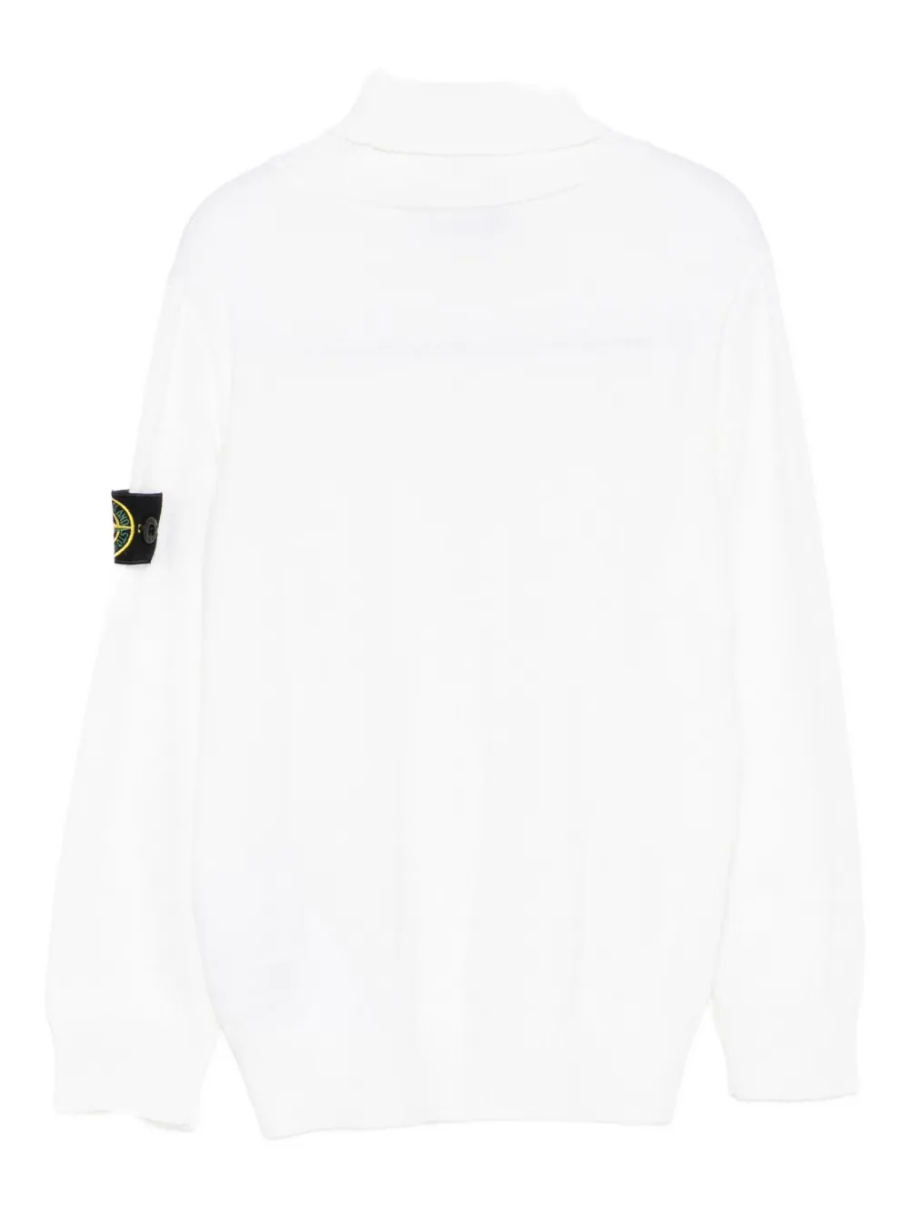Stone Island Junior Coltrui met logopatch Wit