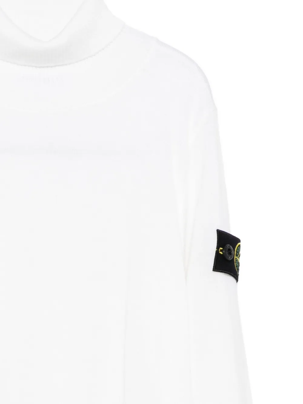 Stone Island Junior Coltrui met logopatch Wit