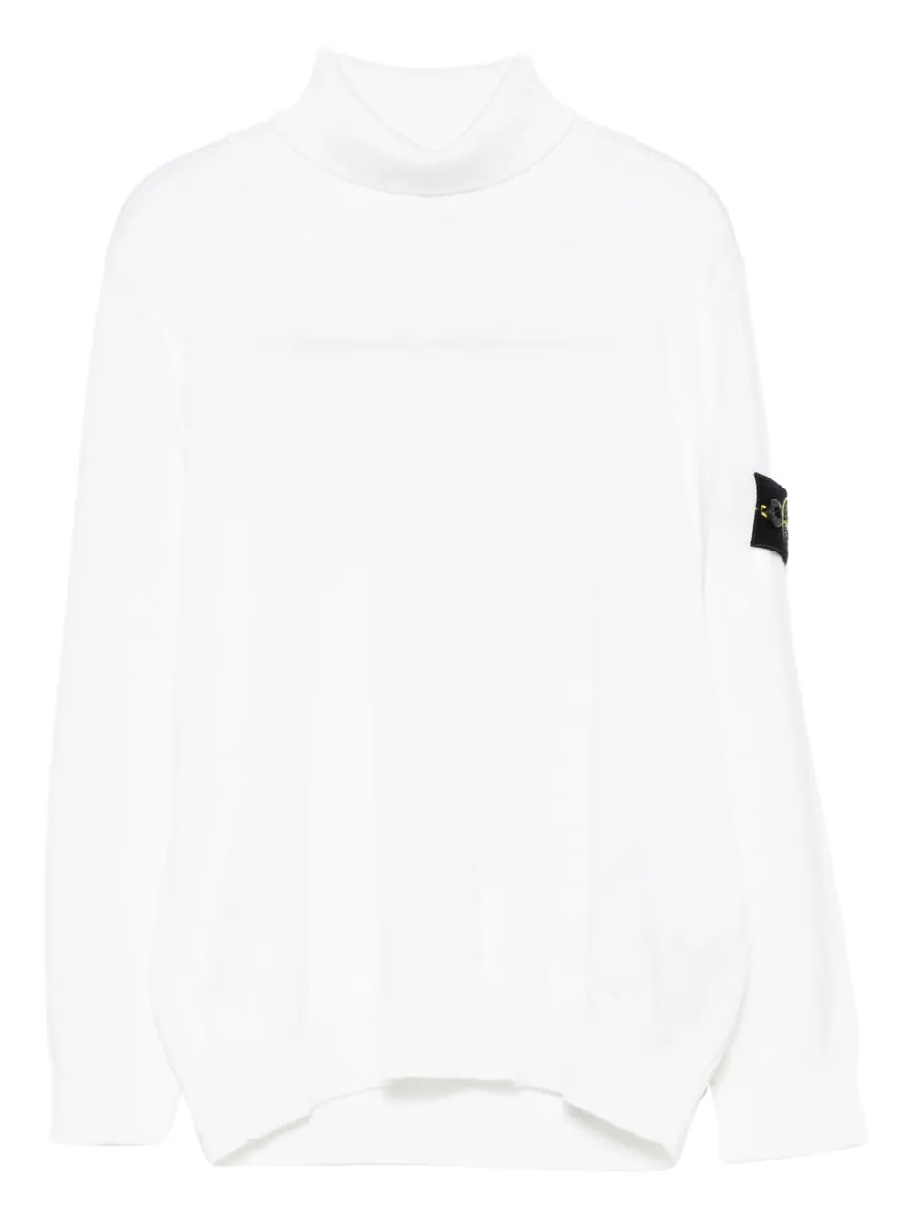 Stone Island Junior turtleneck logo-patch sweater - ホワイト Stone Island Junior turtleneck logo-patch sweater - ホワイト