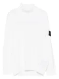 Stone Island Junior turtleneck logo-patch sweater - White