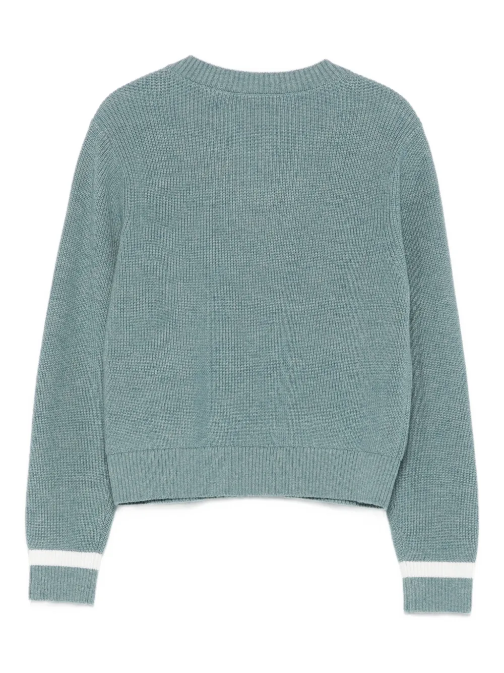 Emporio Armani Kids logo ribbed sweater Blauw