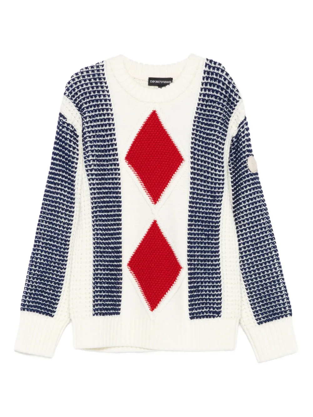 Emporio Ar i Kids textured-knit sweater Wit
