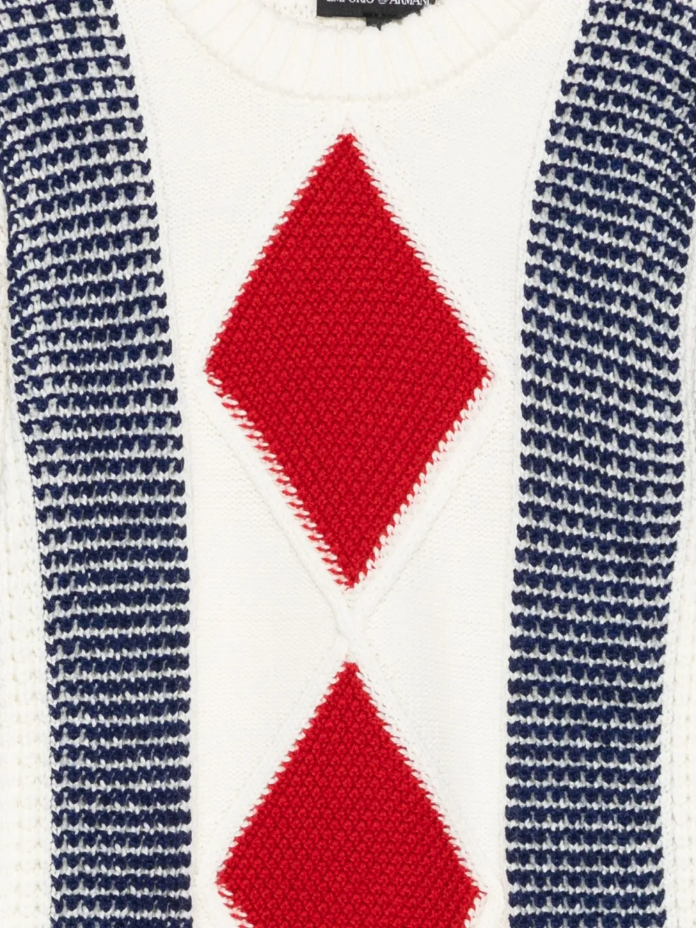 Emporio Armani Kids textured-knit sweater Wit