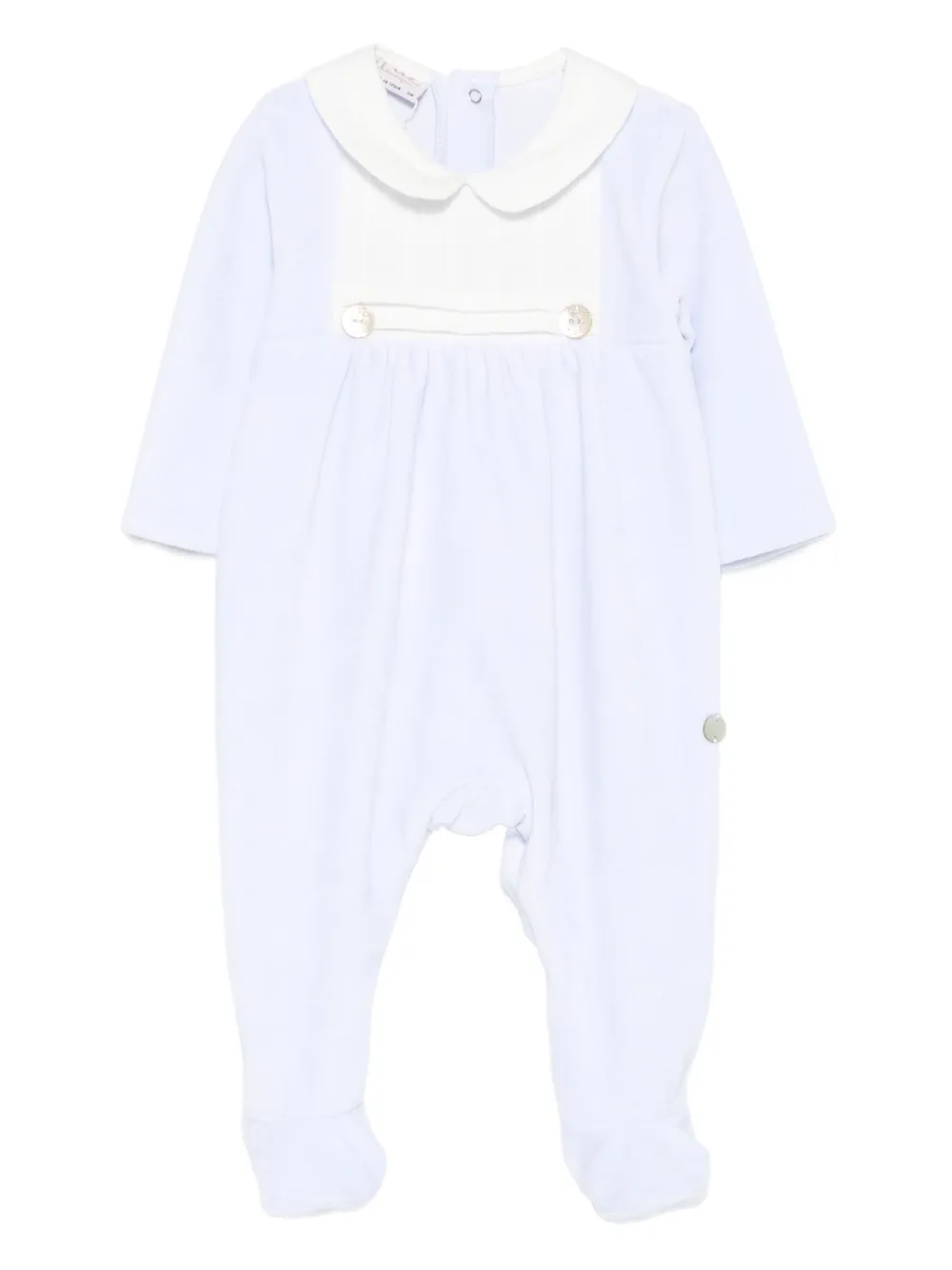 Paz Rodriguez peter-pan collar babygrow - ブルー Paz Rodriguez peter-pan collar babygrow - ブルー
