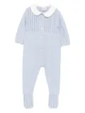 Paz Rodriguez peter pan collar knitted babygrow - Blue