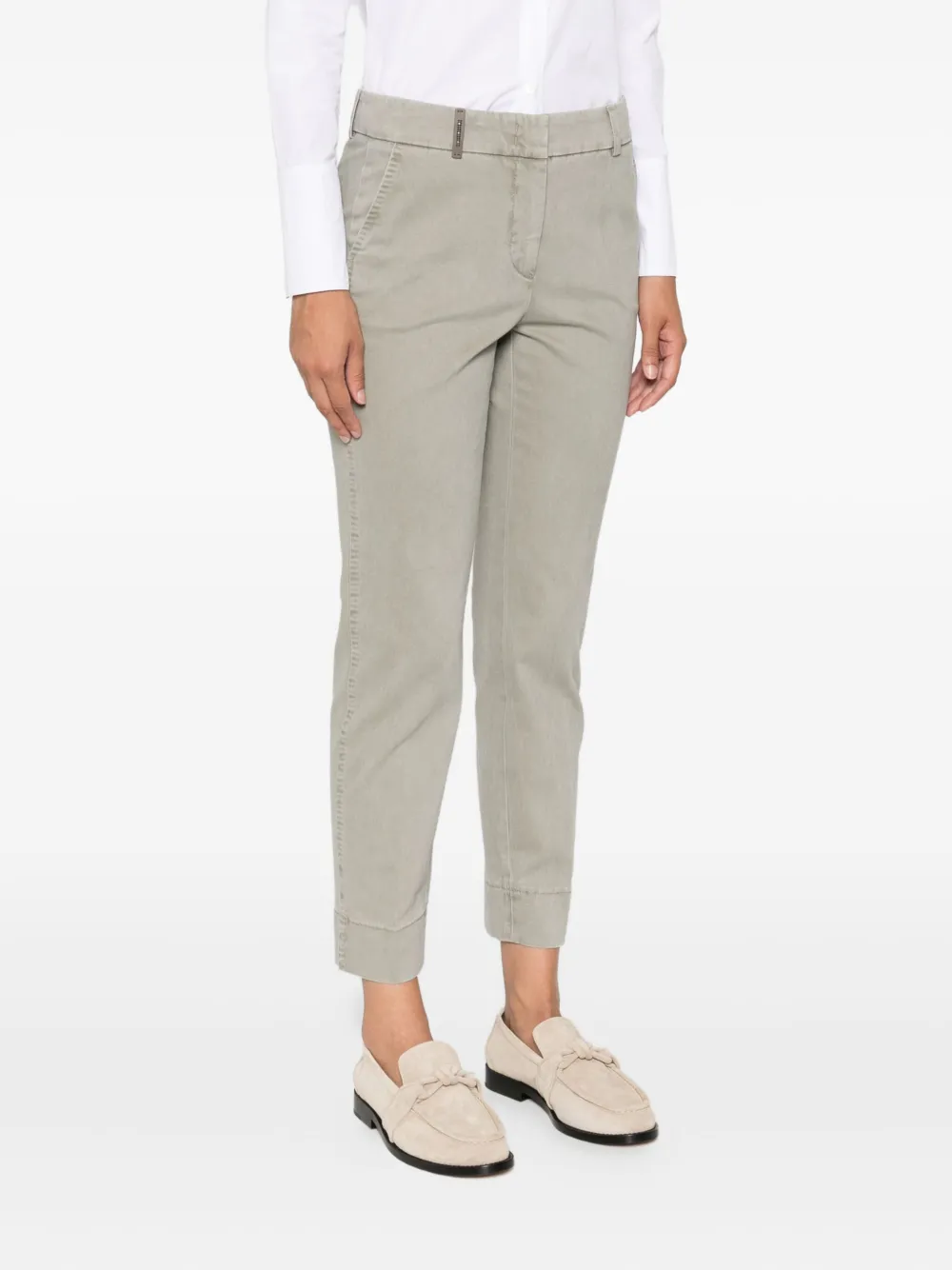Peserico pocket-cuffed trousers Grijs
