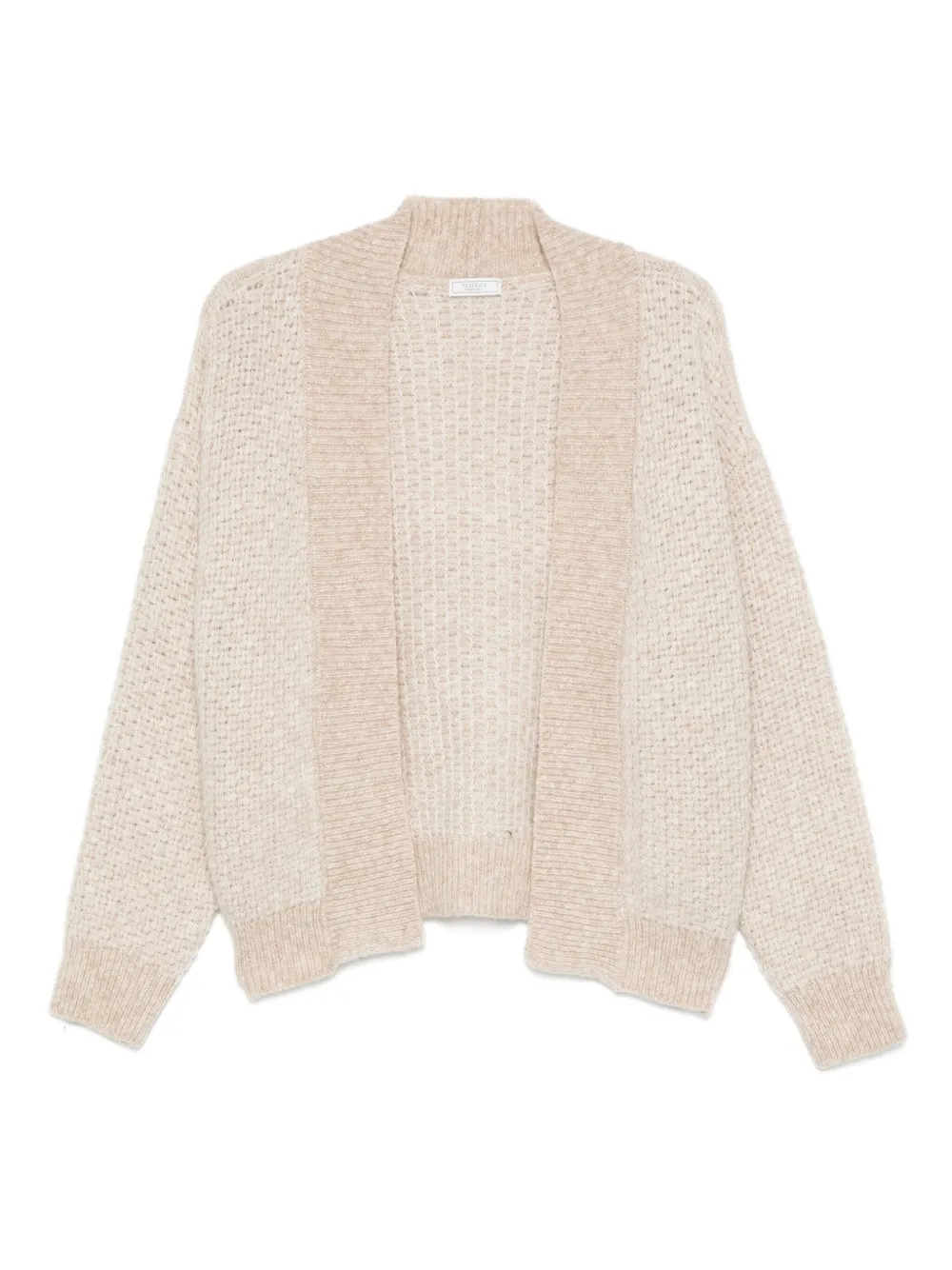 Peserico waffle-knit long-sleeves cardigan Beige