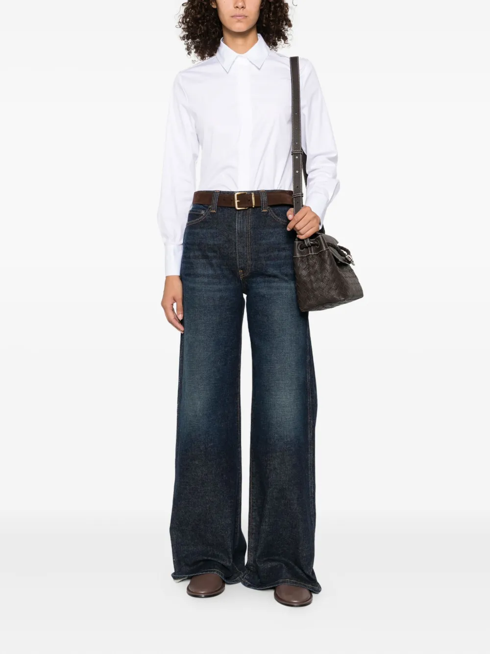 Peserico shoulder-detail shirt Wit