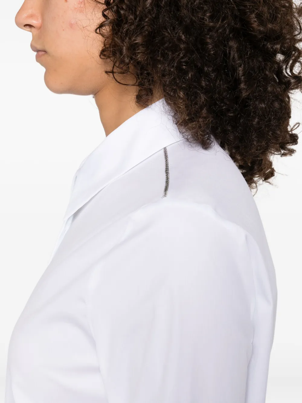 Peserico shoulder-detail shirt Wit