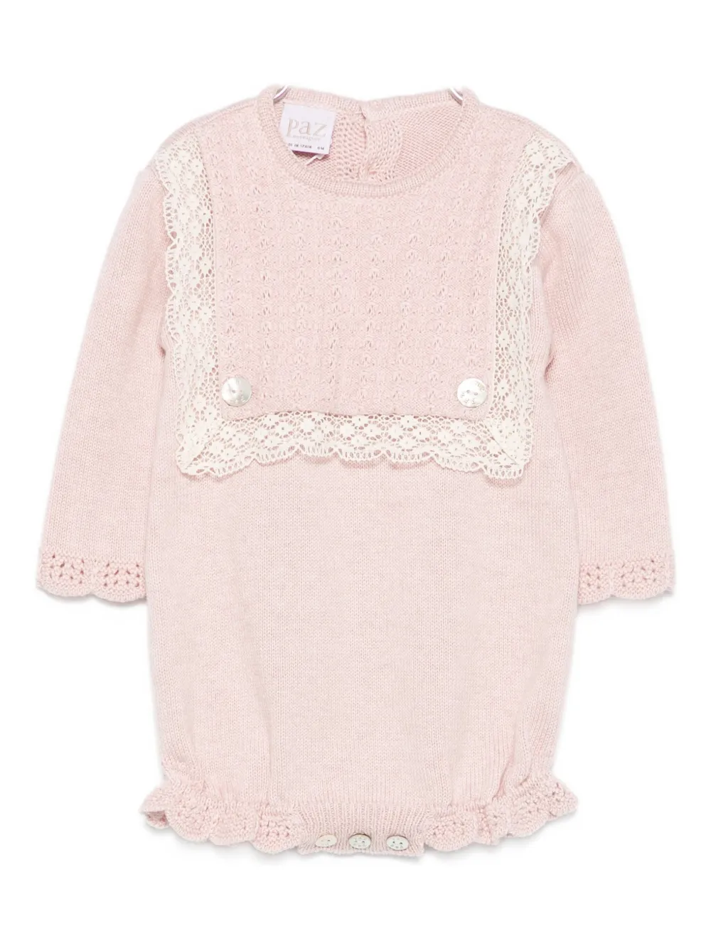 Paz Rodriguez Lace-trimmed Body In Pink