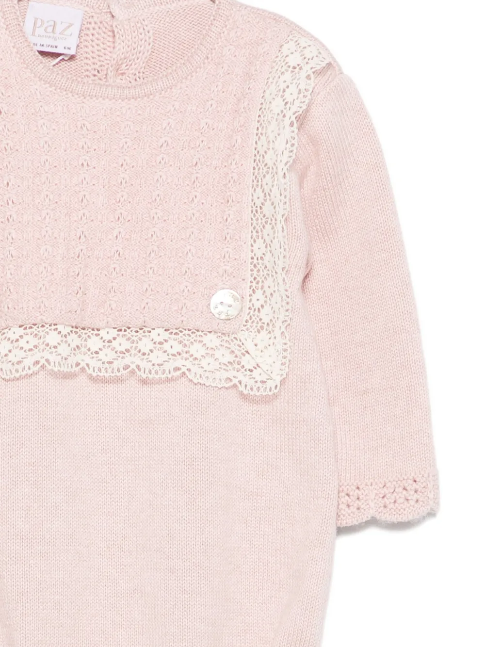 Paz Rodriguez Body met afwerking van kant Roze