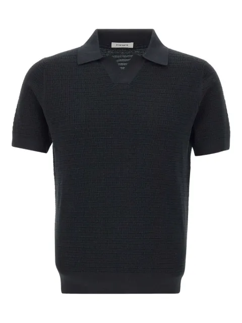 Kangra structured-weave polo shirt