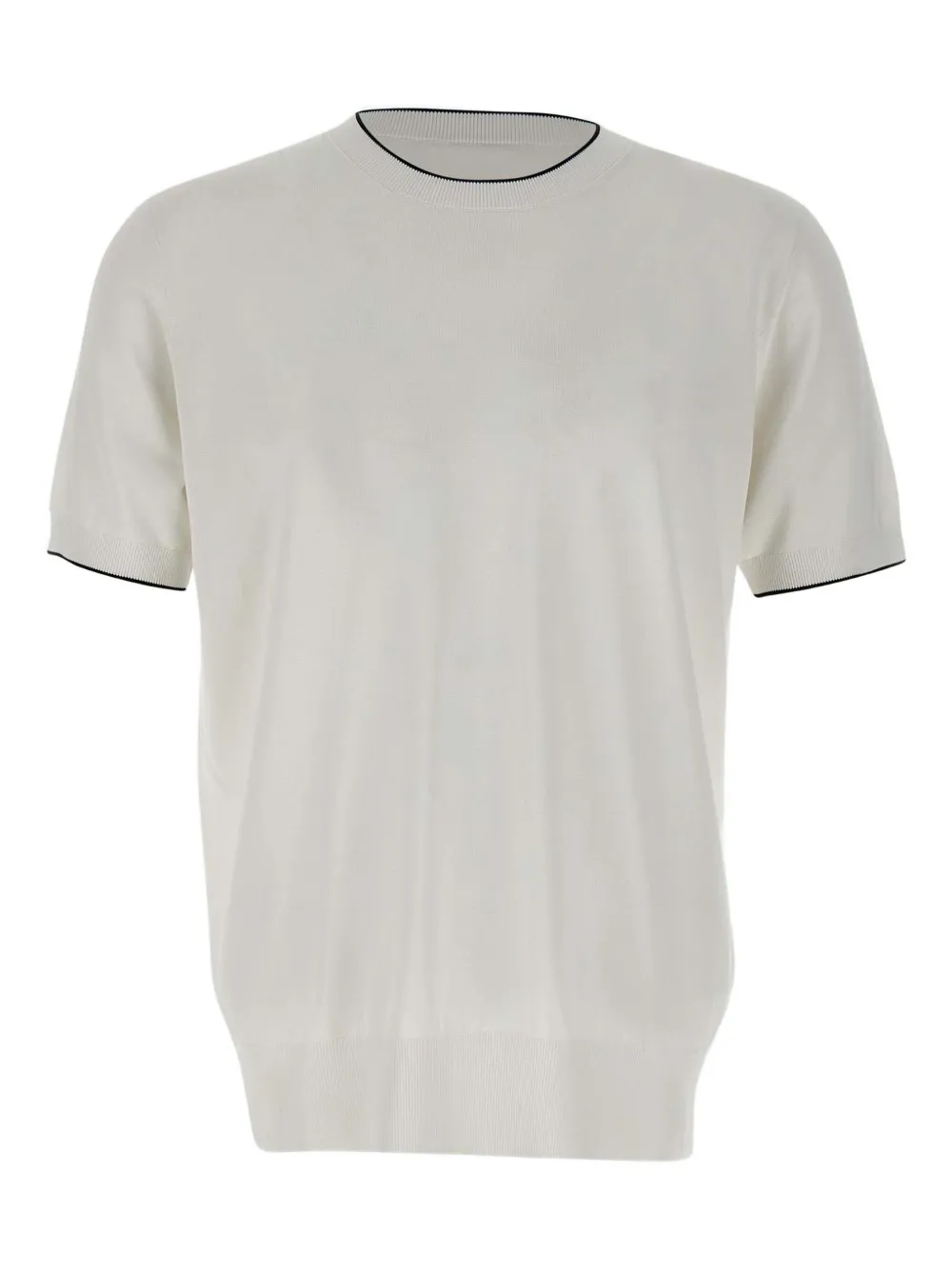 Kangra short-sleeve ribbed-edge sweater | White | Image 1