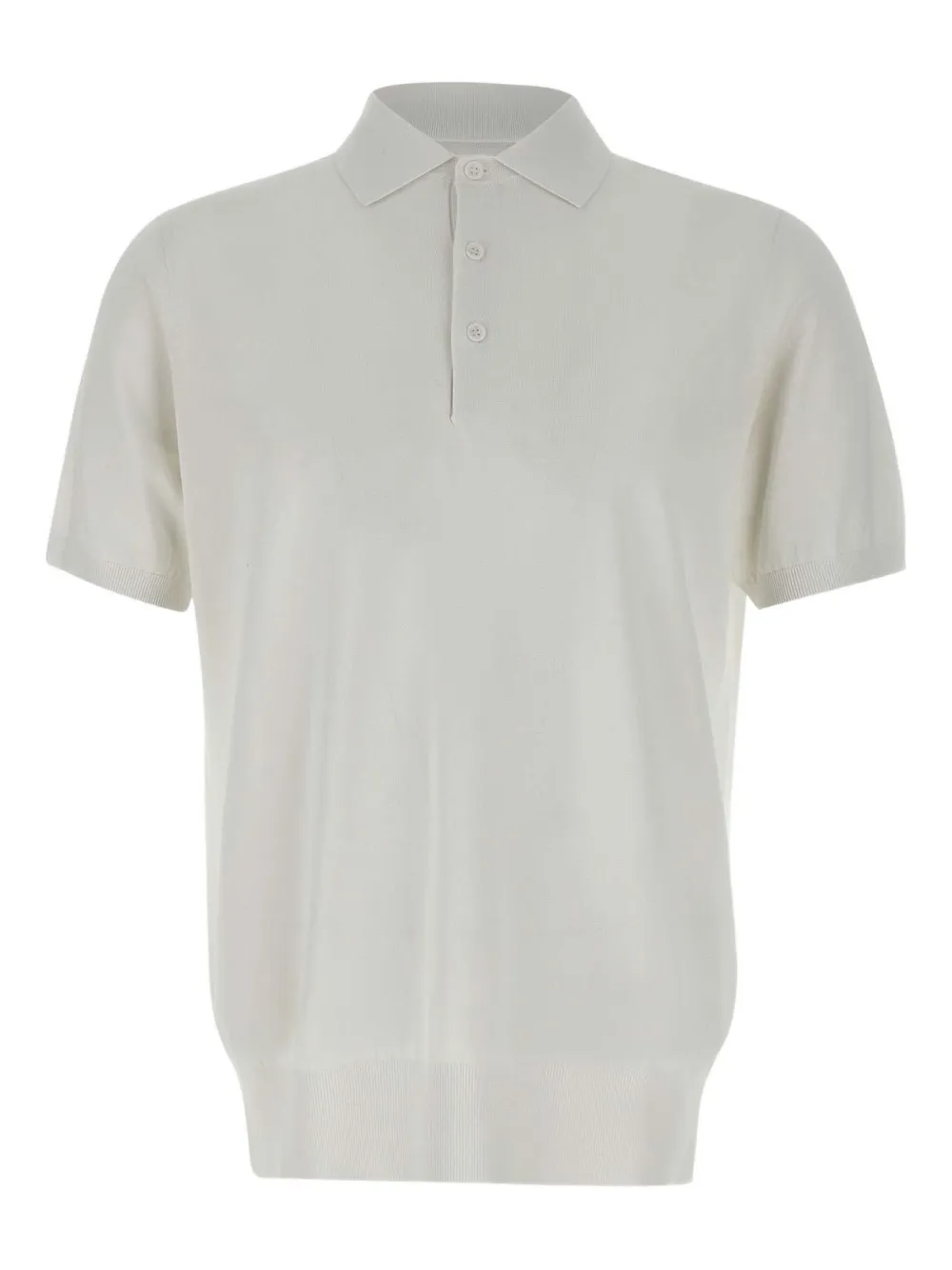 Kangra ribbed-edge short-sleeve polo shirt | White | Image 1