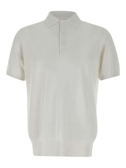 Kangra ribbed-edge short-sleeve polo shirt