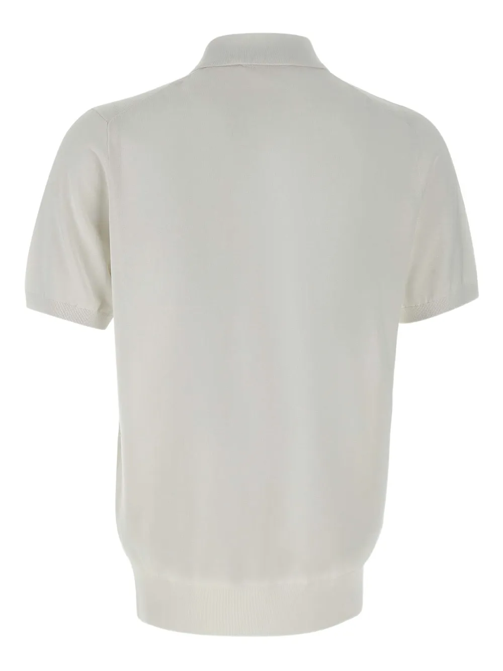 Kangra Poloshirt met korte mouwen en geribbelde afwerking Wit